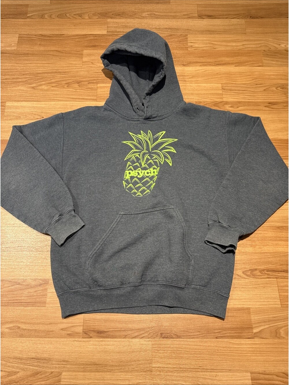 Psych Pineapple Hoodie Gildan Heavy Blend Small Gray TV Show Graphic Pullover